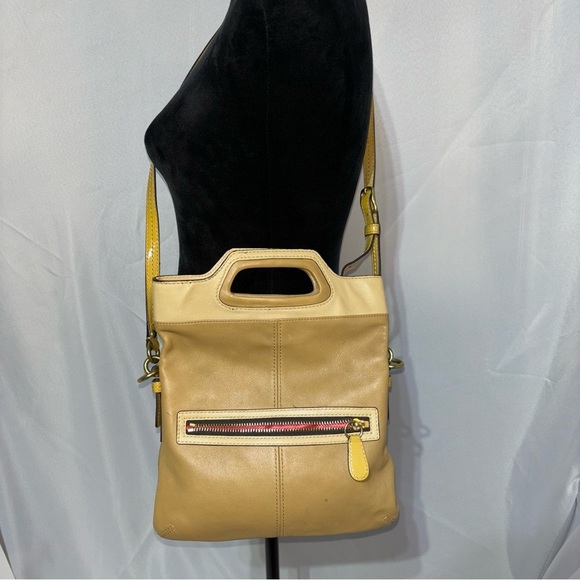 COACH Bonnie Leather Foldover Shoulder Tote Bag 13388 - Picture 6 of 7